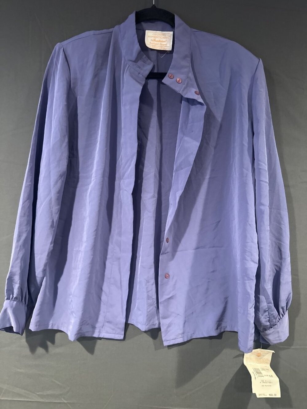 Vintage Pendleton Country Sophisticates Women 12 Purple Blouse NOS Made USA 80s